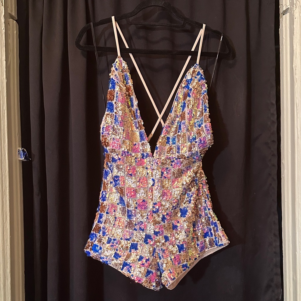Forever 21 Vibrant Sequin Romper